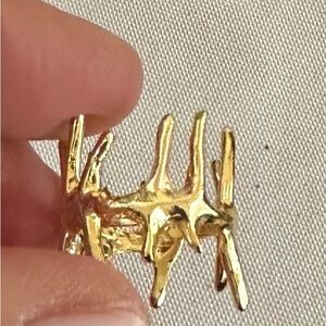 Unique Gold Plated  Abstract Ring